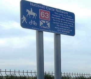New Sign - Cycle Route 01