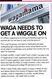 Wagamama Coming Peterborough -01A